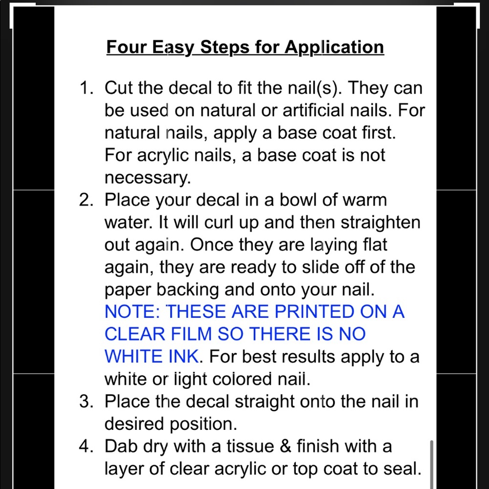 💌BO/GO$6 🏈 New Orleans Saints Water Transfer Nail Decals NFL - Picture 4 of 4
